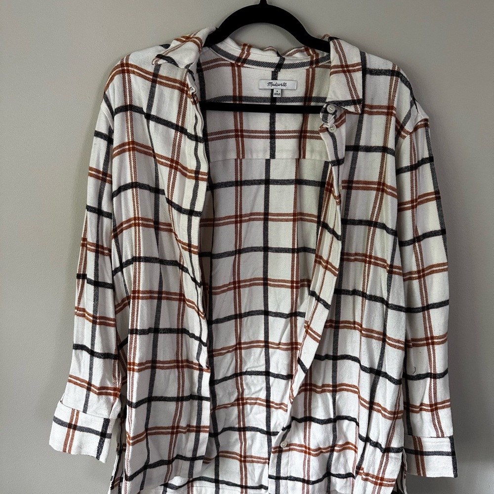 Plaid Button-Up Shirt